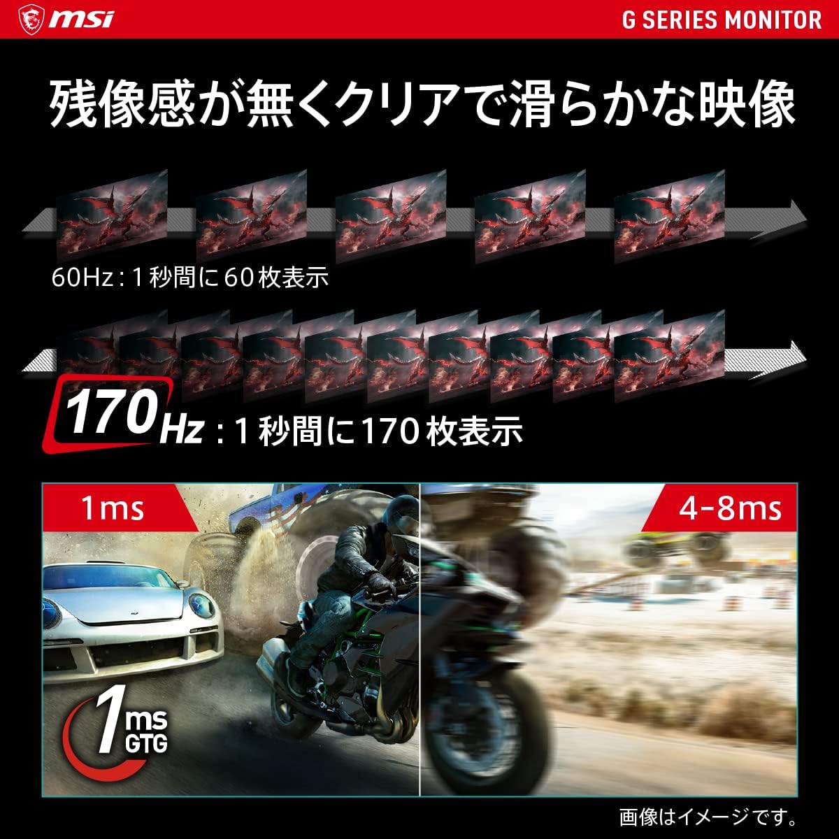 MSI LED Monitor G244F FHD 24″ Rapid IPS 170Hz 1ms FreeSync MSI LED Monitor G244F FHD 24″ Rapid IPS 170Hz 1ms FreeSync